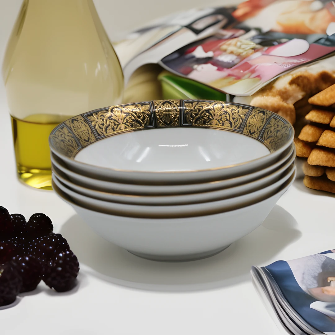 （宠粉福利）土耳其同款金典黑色6英寸水果碗高档酒店会所家用欧式