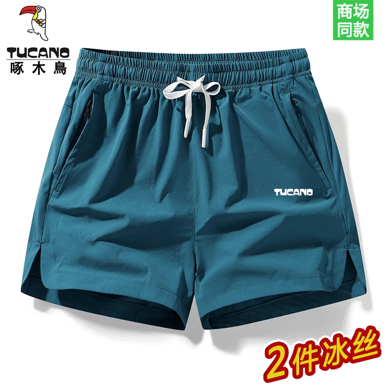 TUCANO/啄木鳥男士短裤冰丝三分裤夏季运动大码薄款速干短裤男