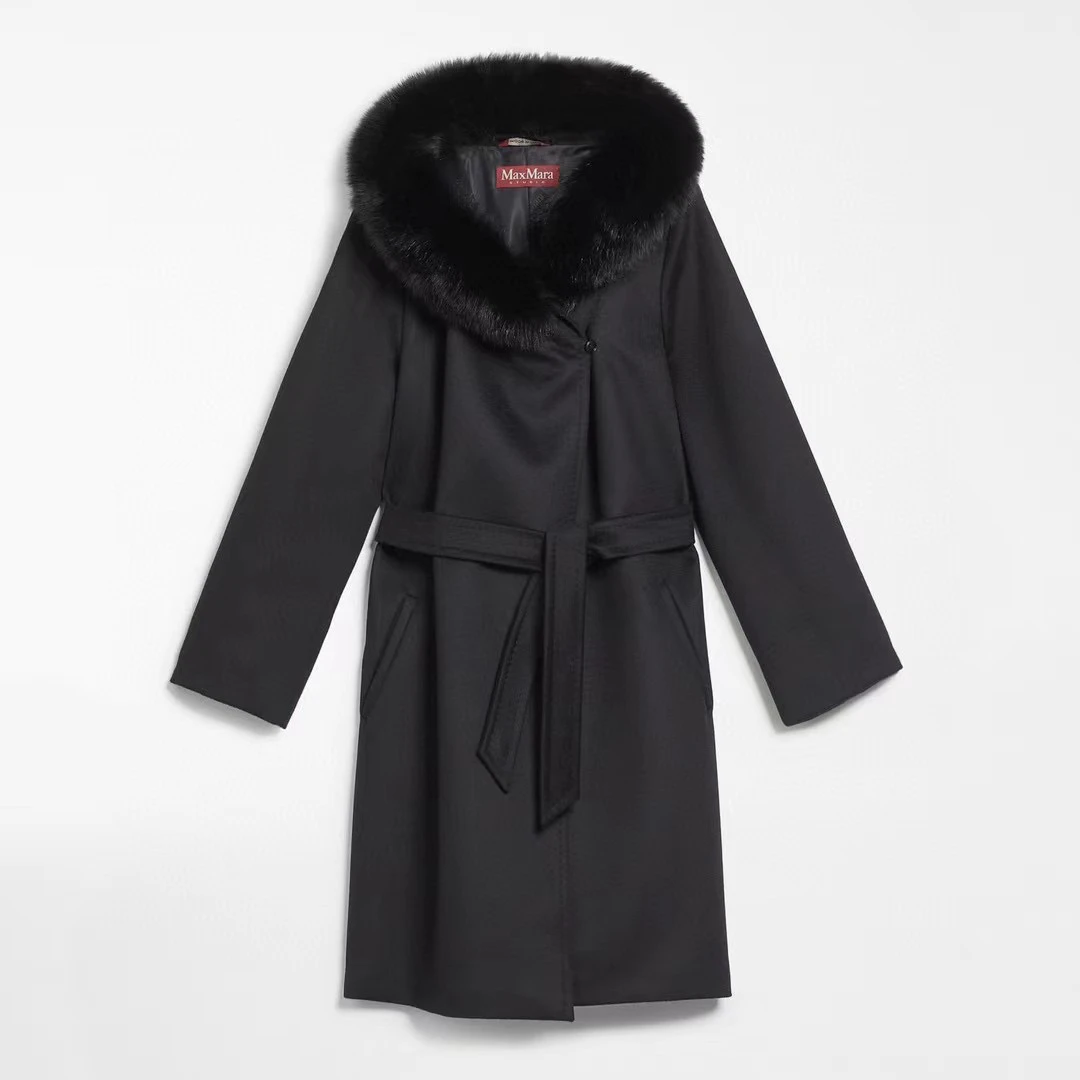 全新未使用 MaxMara Maxmara黑色mango系列大衣