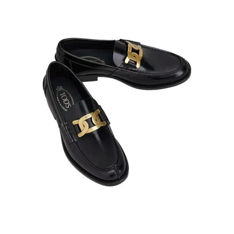 全新未使用 TOD’S/托德斯 经典黑色乐福鞋  不支持七天