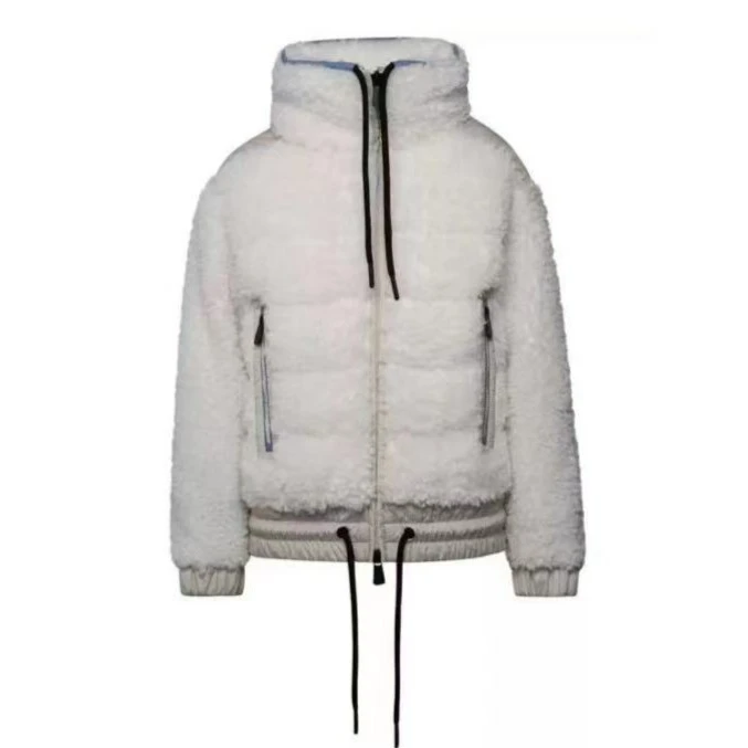 全新未使用 MONCLER MONCLER新款立领抽绳白色羽绒外套