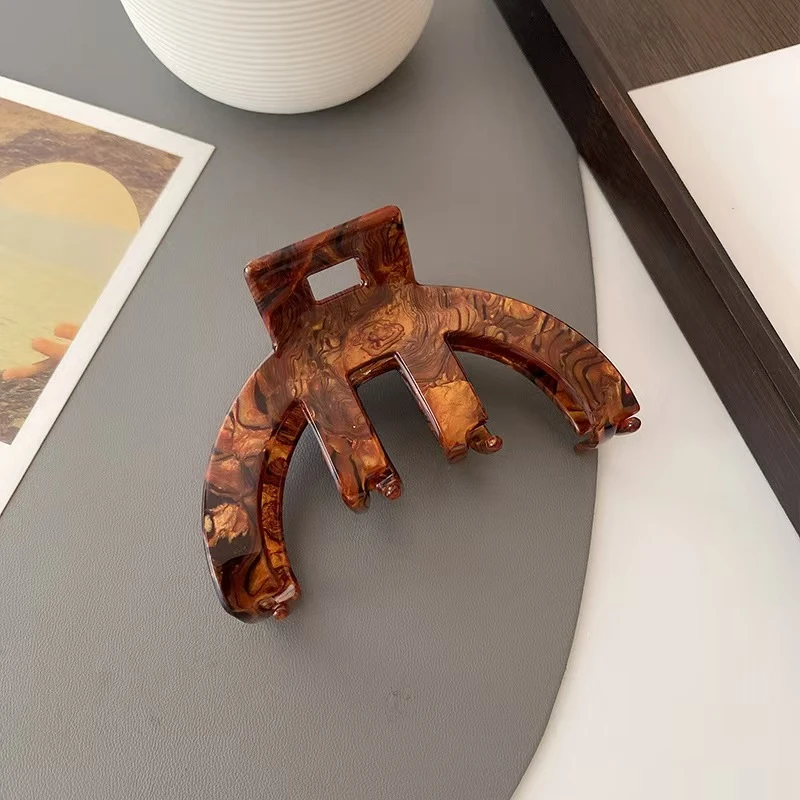 醋酸半月高级感鲨鱼夹时尚气质盘发女网红百搭法式复古韩式抓夹