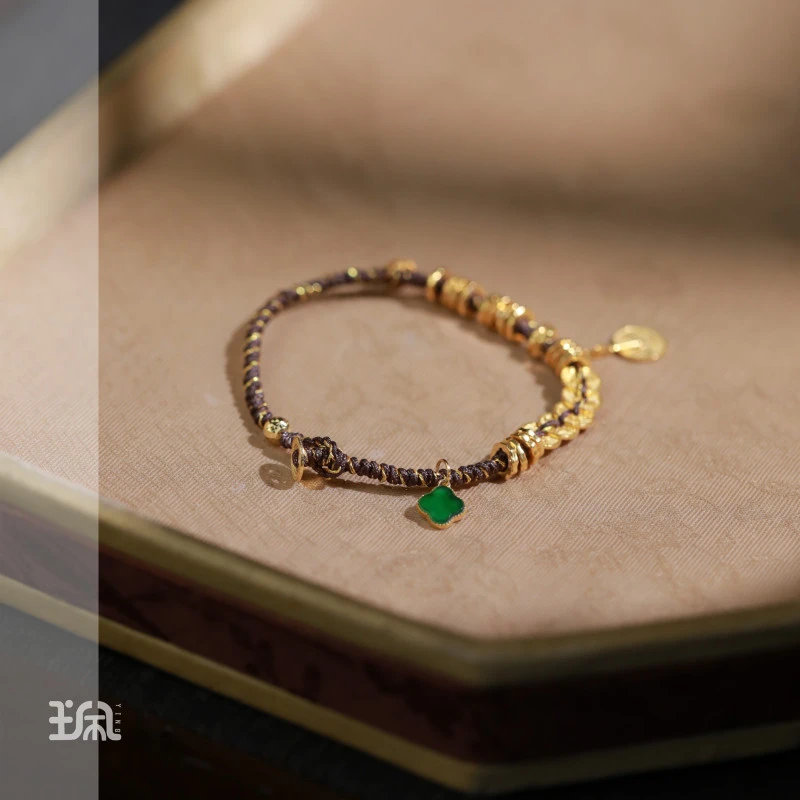 锦源|翡翠*手绳*18K金镶嵌CYC24092704多样性发其一