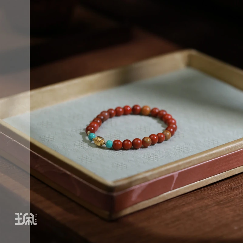 霓霄|南红*手串*18K金镶嵌QXC24100608多样性发其一