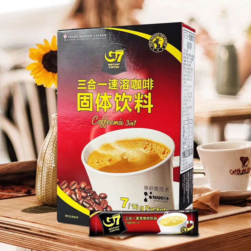 越南原装进口咖啡g7coffe原味三合一速溶咖啡粉7条浓醇112g尝鲜装