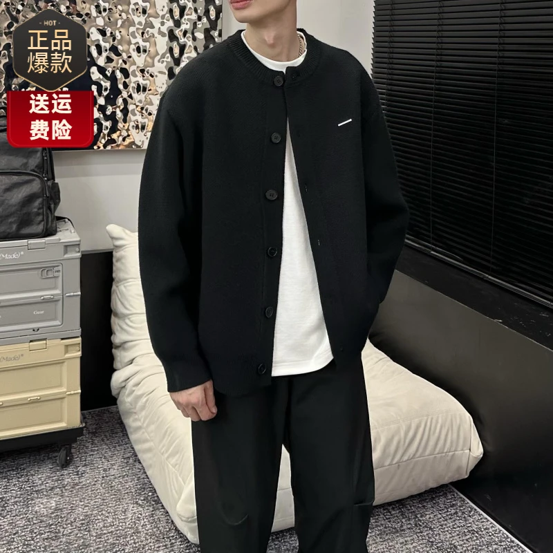 纯色毛衣外套男女休闲新款2024秋季潮流宽松百搭情侣针织开衫上衣