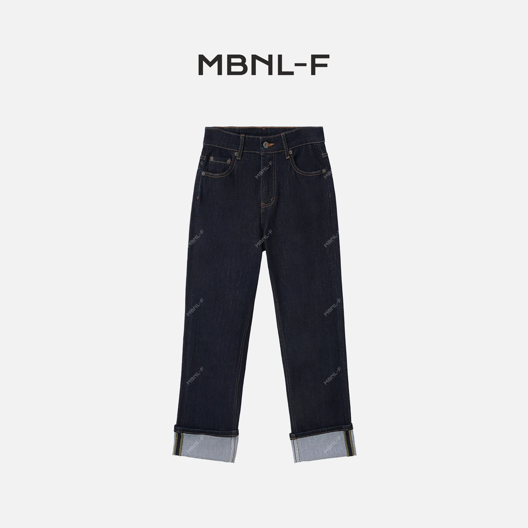 MBNL-F “柏莎” 2024F/W新品 修身蓝色牛仔裤 秦磊XM-NZ899