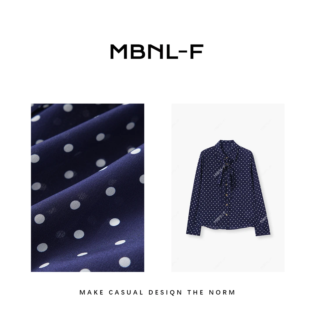 MBNL-F 爱丽丝 2024F/W新品 休闲百搭波点衬衫外套 秦磊XM-SY5100