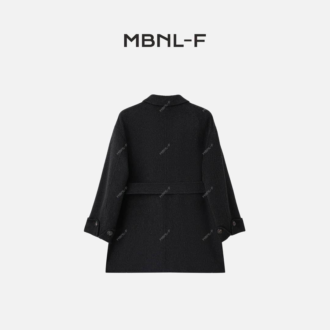 MBNL-F 2024F/W新品 经典轻奢绒感绑带毛呢大衣 秦磊XM-DY2450