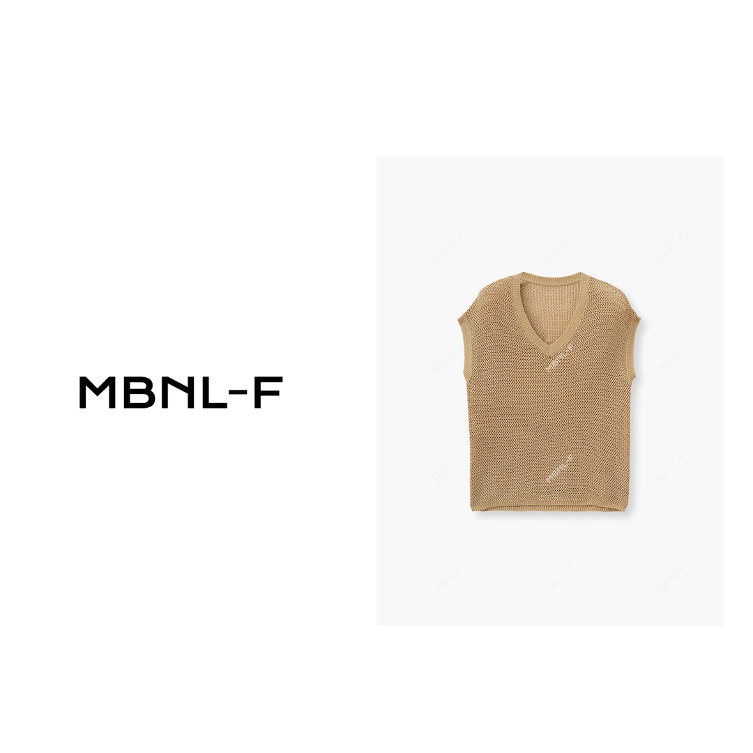 MBNL-F  “意式交织” 进口和纸纱针织衫短袖上衣女 T秦磊XM-MJ9870