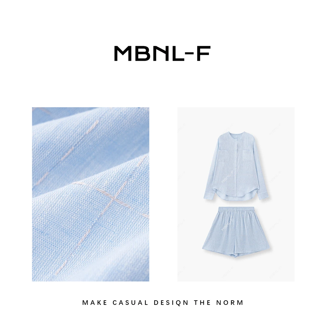 "斯米兰"2024F/W新品 棉麻休闲防晒套装 T秦磊XM-TZ60139