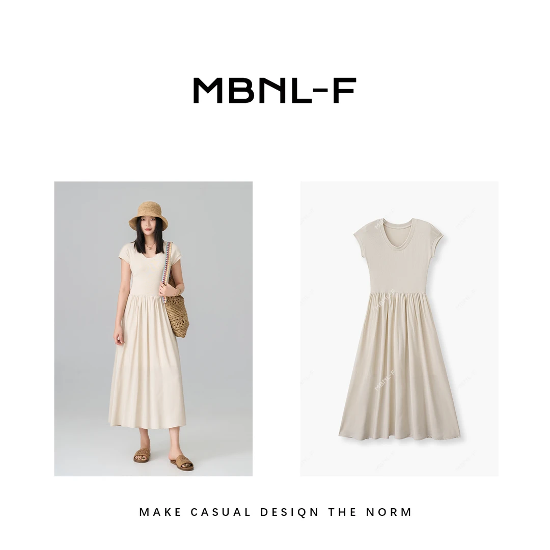 MBNL-F 素予 2024S/S春季新品 百搭连衣裙 F秦磊XM-QZ17879