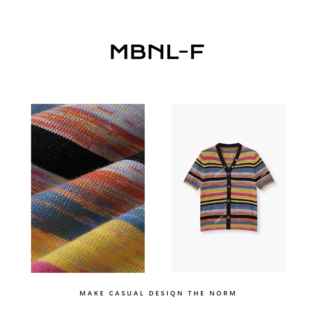 彩虹开衫 2024F/W新品 夏季简约百搭开衫 秦磊XM-MY1396