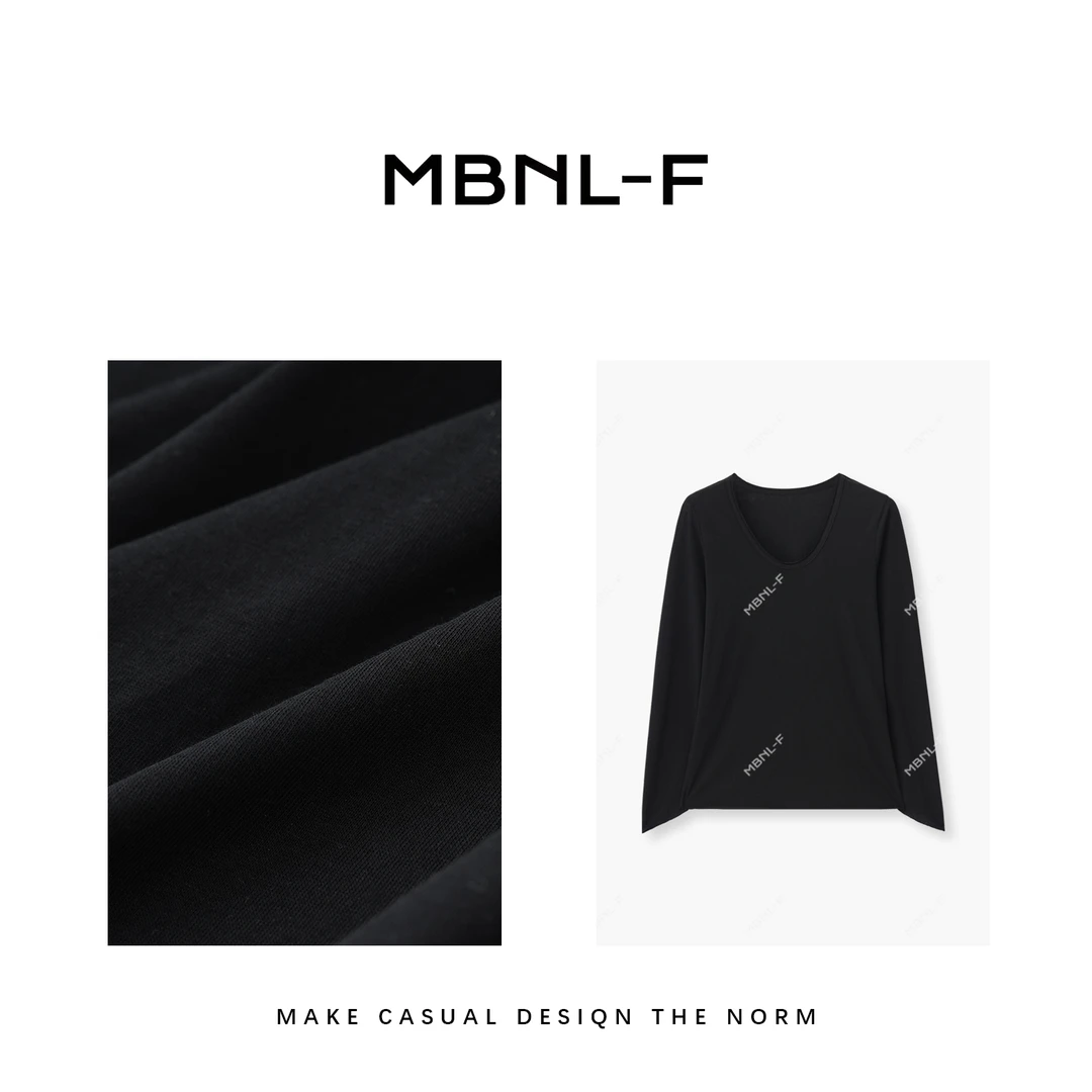 MBNL-F 【阿拉斯加的海湾】2024F/W新品简约纯色T恤 秦磊XM-CZ14769