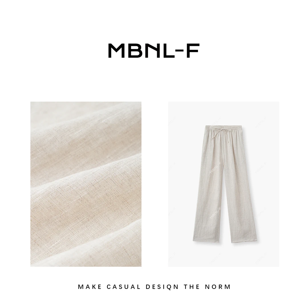 MBNL-F  低调老钱 100%亚麻夏季休闲裤长裤 T秦磊XM-KZ2987