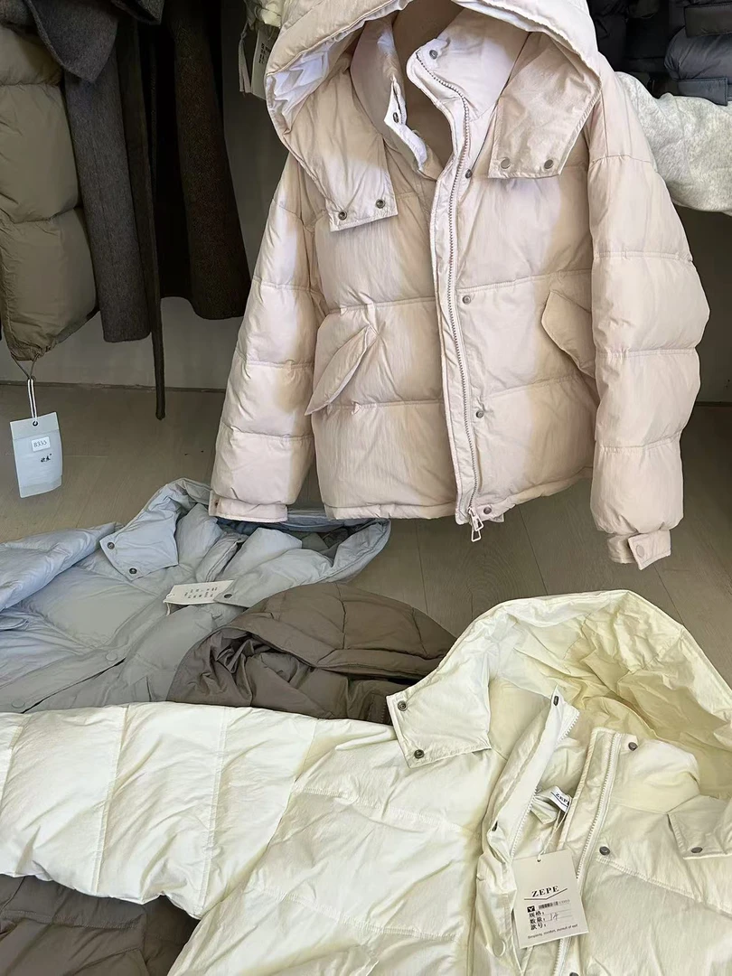 06538 时尚简约百搭连帽宽松厚款外套