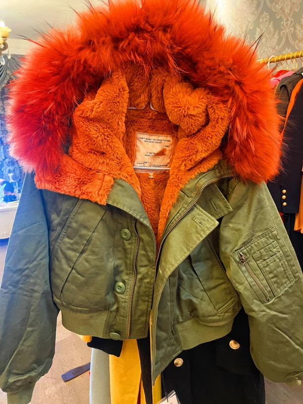 连帽秋冬棉服 夹克毛绒内里