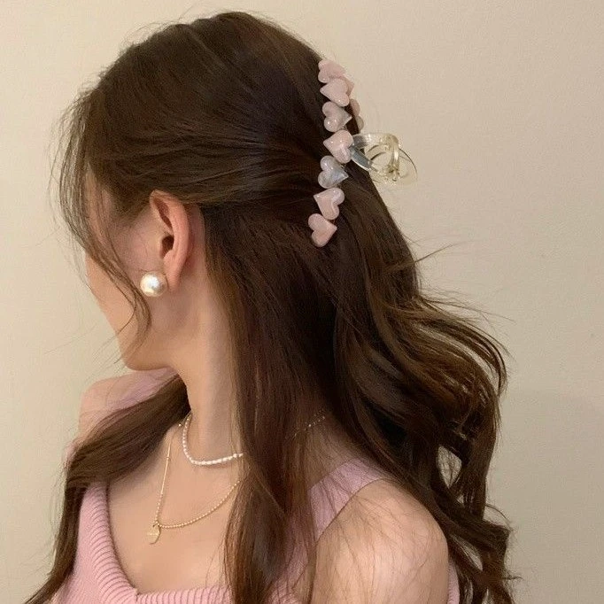 亚克力发夹后脑勺高级感大号盘发鲨鱼夹设计轻奢抓夹小众女头饰冬
