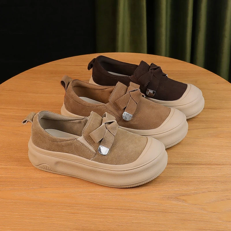 ZN0032真皮乐福鞋休闲鞋女5cm平底单鞋复古妈妈女鞋直播2024秋季