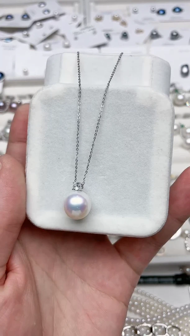 【闪购商品】淡水珍珠吊坠(不含链)银S925镶嵌吊坠