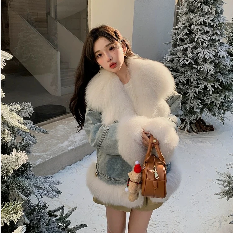 【梵思妮原创】设计25款皮草鹅绒短款时尚狐狸毛爆款专柜羽绒服