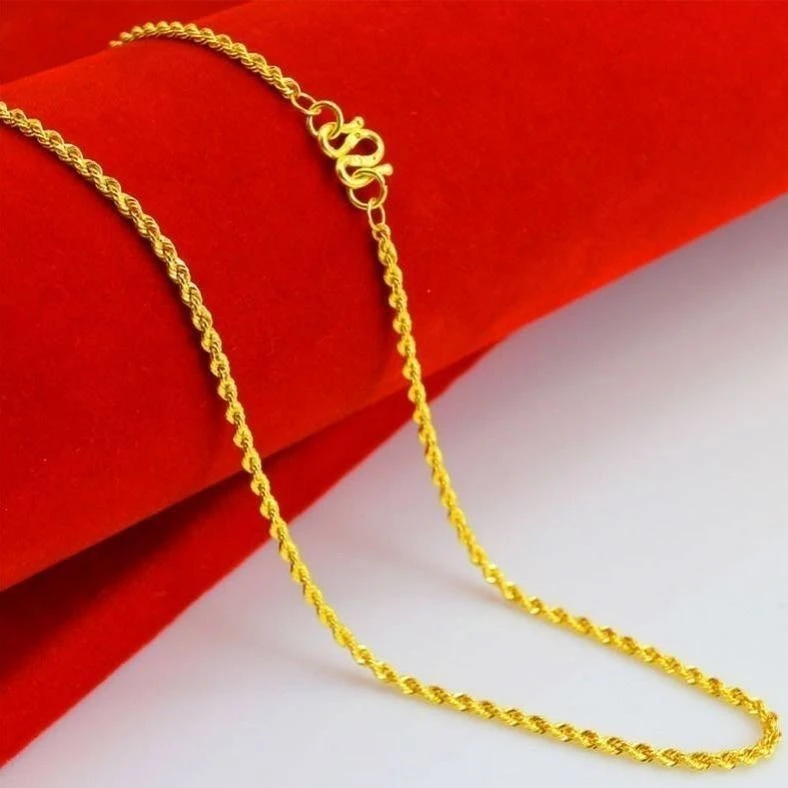 合金项链 麻花项链（点击选大小）