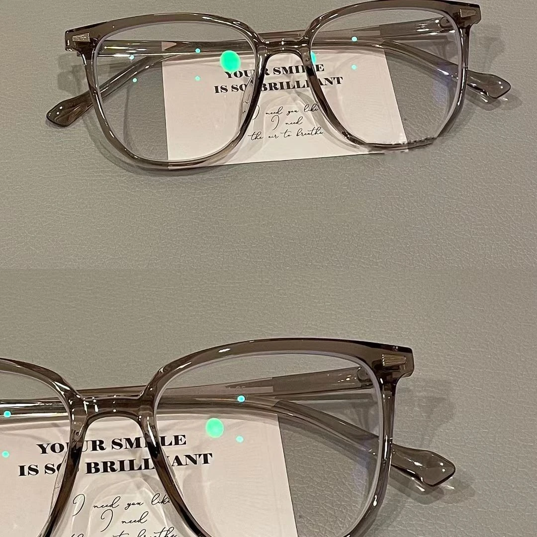断货冷茶色！温柔小众复古方框可配近视防蓝光平光镜女高颜值ins潮