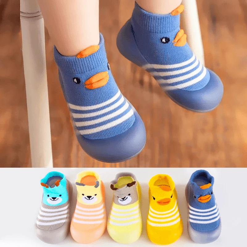 婴儿护脚学步鞋软底春秋季宝宝0-3岁儿童防掉棉室内防滑地板鞋袜2
