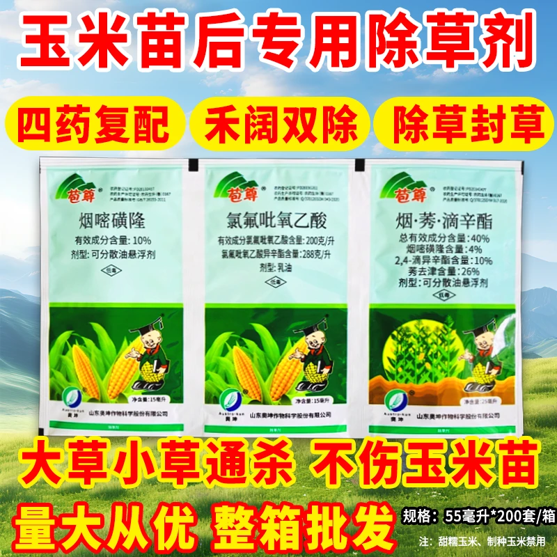 苞尊玉米苗后除草专用剂除草烂根不伤玉米地苗后专用除草剂烟嘧莠