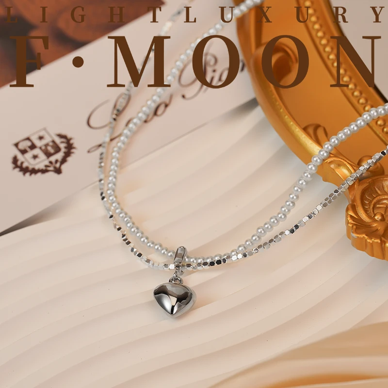 非金属仿珍珠项链 上弦月MOON【月辉】个性小众设计项链饰品012