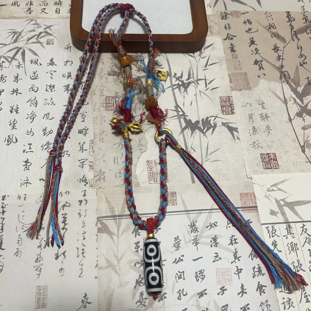 手工编织吊坠绳挂绳男女小众复古民族风挂链精工DIY可调节编织绳