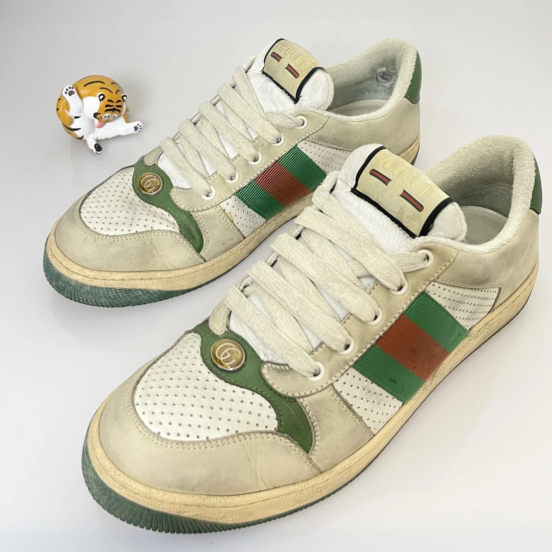 95新 GUCCI/古驰 42.5码gucci脏脏鞋 9新 原盒配件