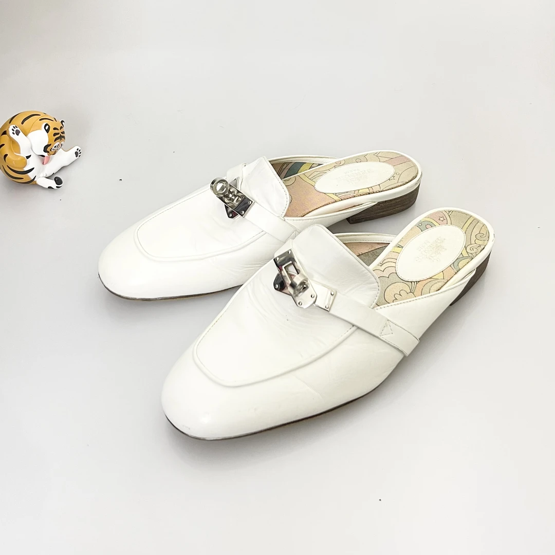 95新 Hermes/爱马仕 36码HERMES 爱马仕 Kelly系列拖鞋 95新