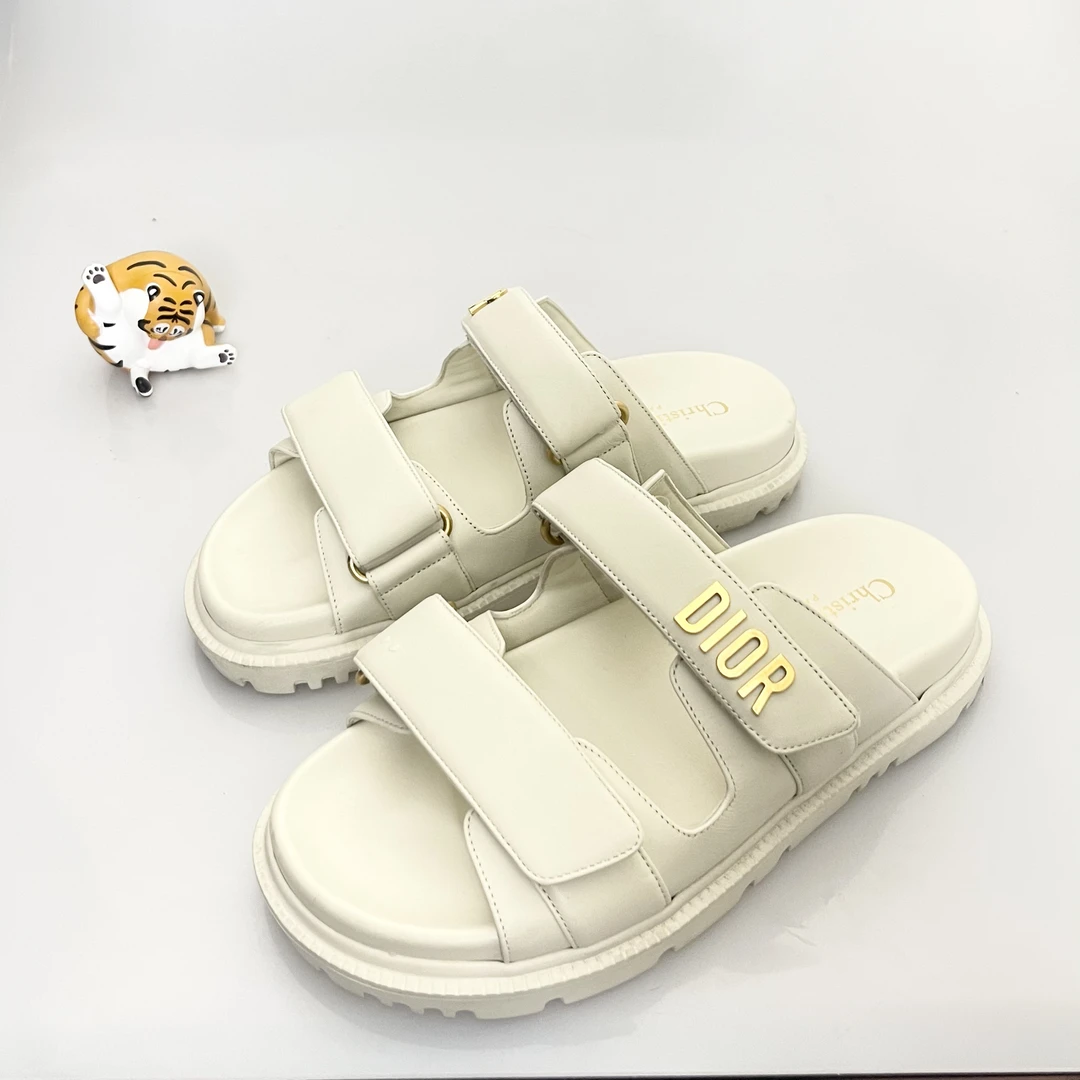 95新 DIOR/迪奥 35.5码dior魔术贴拖鞋95新