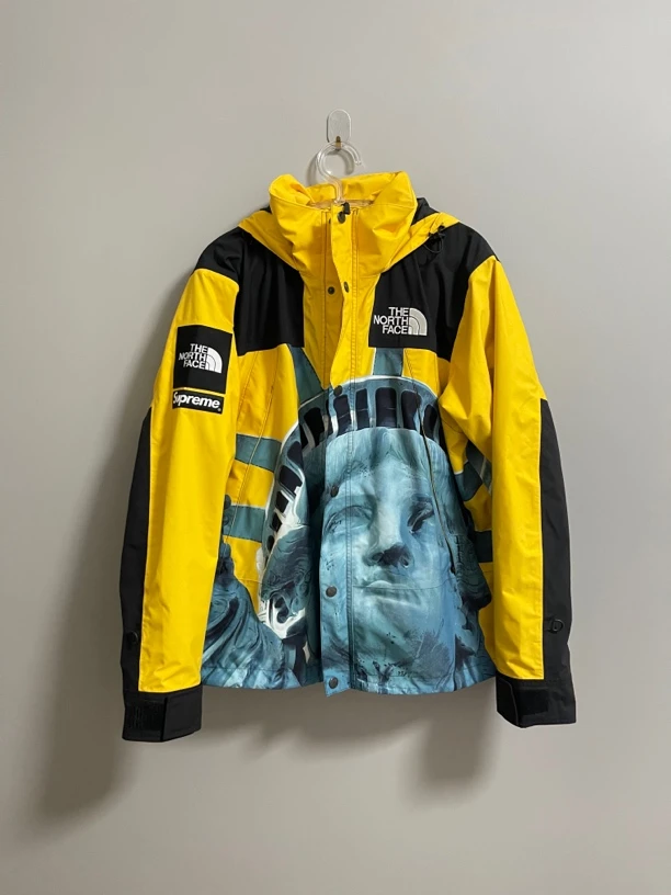 supreme tnf联名 自由女神黄色S码95新