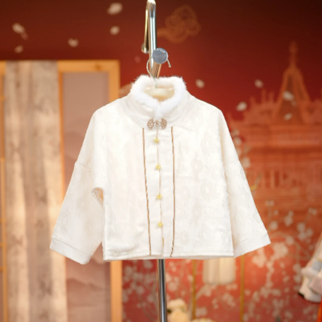 冬季古月百搭打底衫儿童加绒套头毛衫新款中国风女童日常内搭长袖