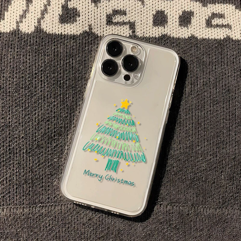 圣诞树小星星苹果iPhone15手机壳14promax太空软ins个性全包小众