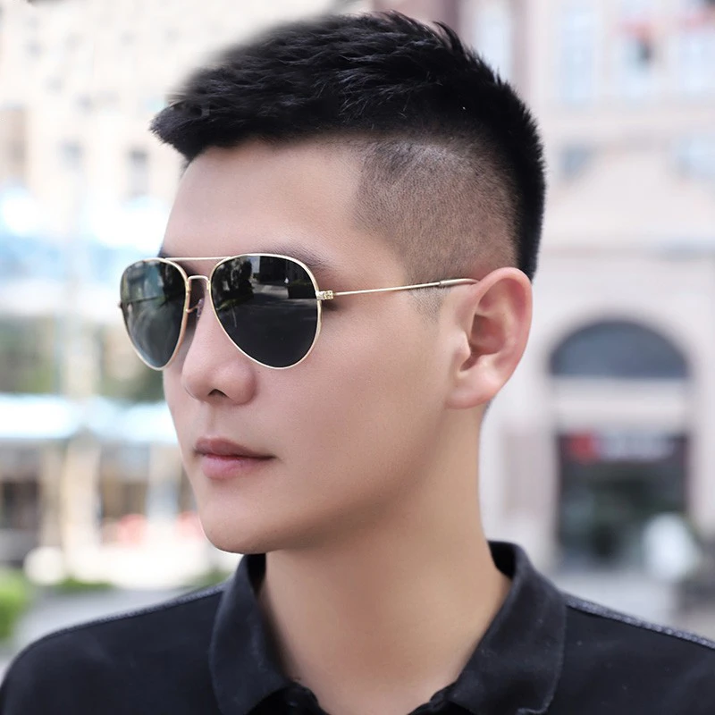 经典款飞行员墨镜3026高清玻璃太阳镜开车驾驶钓鱼休闲眼镜防远光