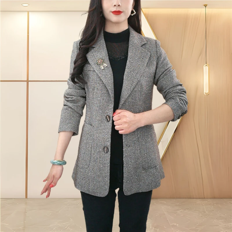 【莫瑞定制】大码西装外套女2025年春装新款洋气时尚修身小西服上衣