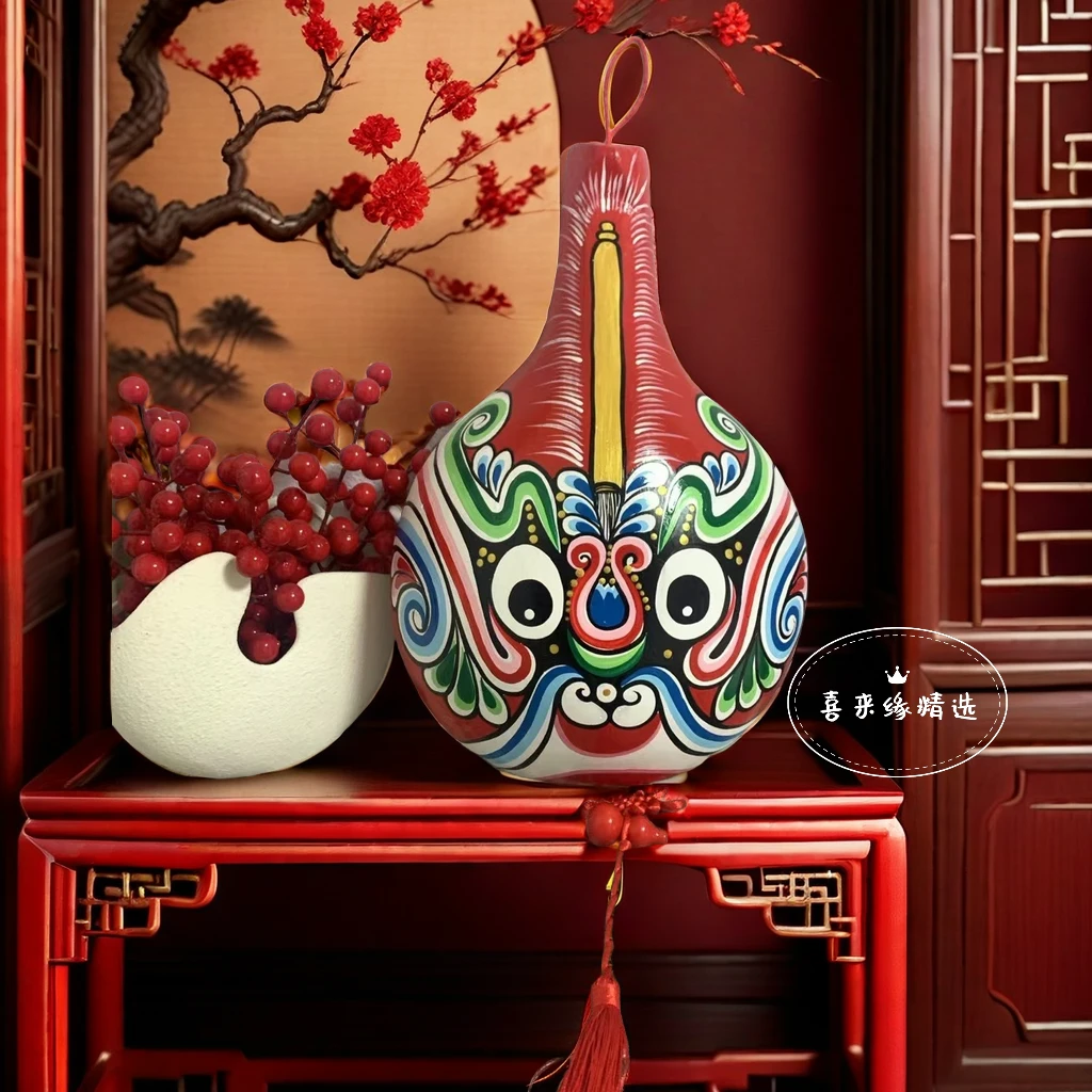 创意文昌帝君黄财神赵公明珐琅彩马勺工艺品脸谱陕西非遗手工礼品