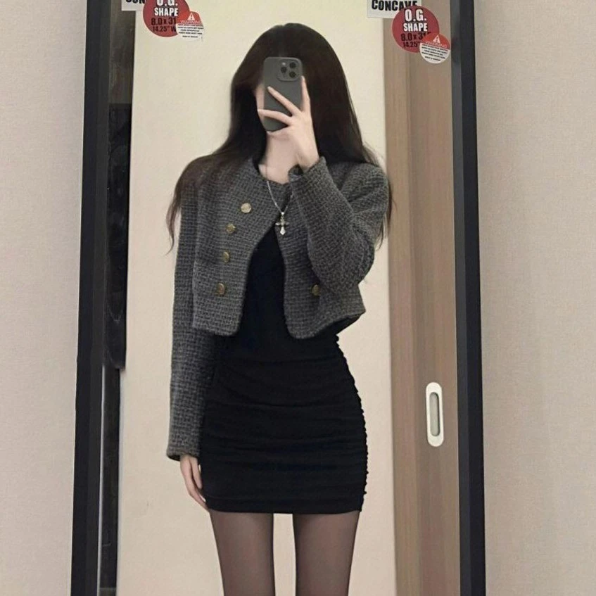 小香风短款外套高级感炸街独特别致薄款上衣小个子早春季2025新款