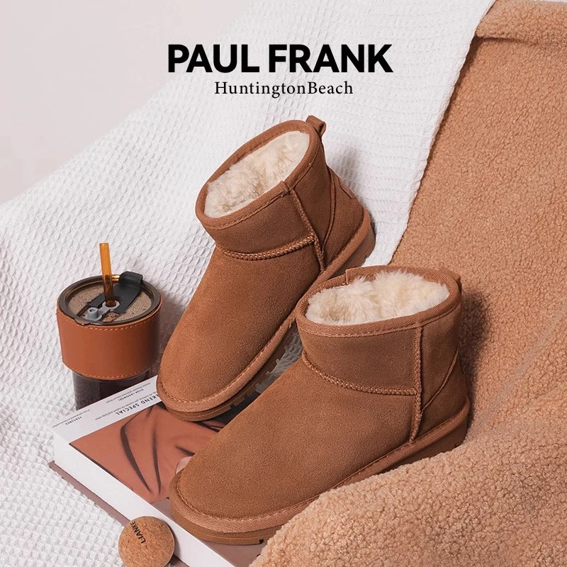 大嘴猴2025冬季雪地靴男女同款新款加绒加厚保暖柔软东北棉鞋情侣