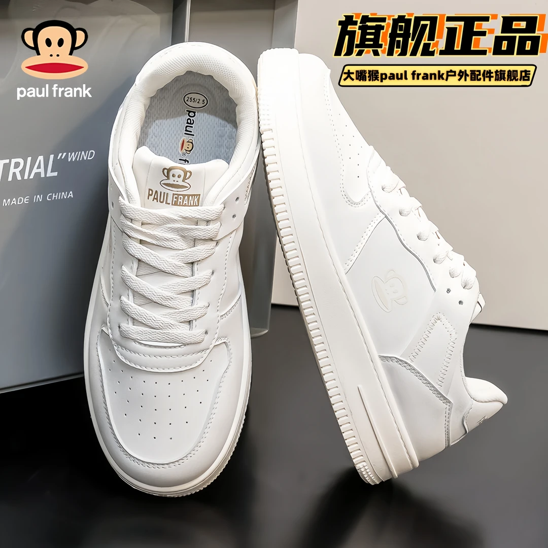 大嘴猴2025春季新款情侣小白鞋男生简约款学生休闲街头风百搭板鞋