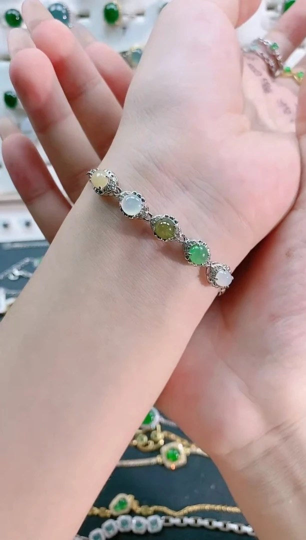 【闪购商品】翡翠戒指银S925镶嵌天然翡翠