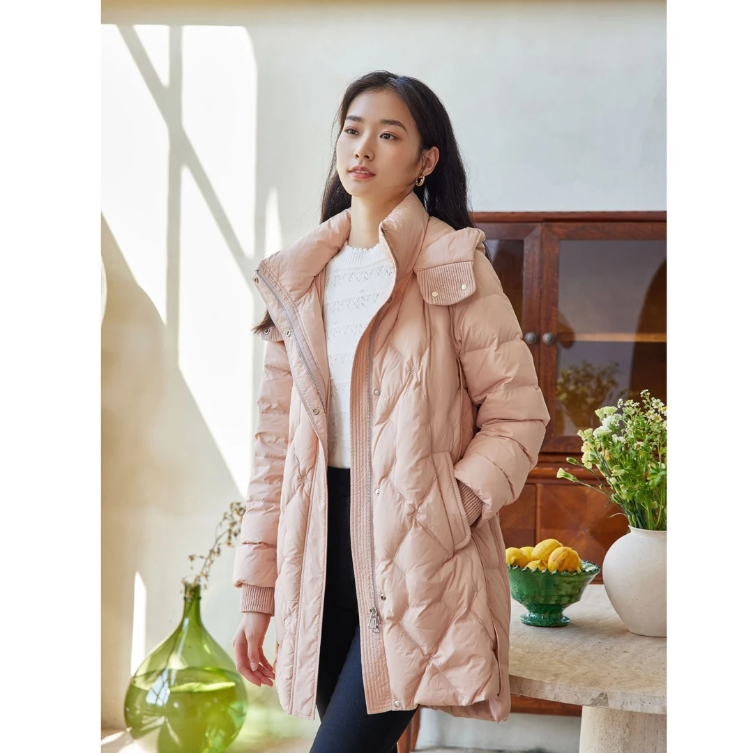 【毛毛专属】立领连帽减龄简约羽绒服88Y6087