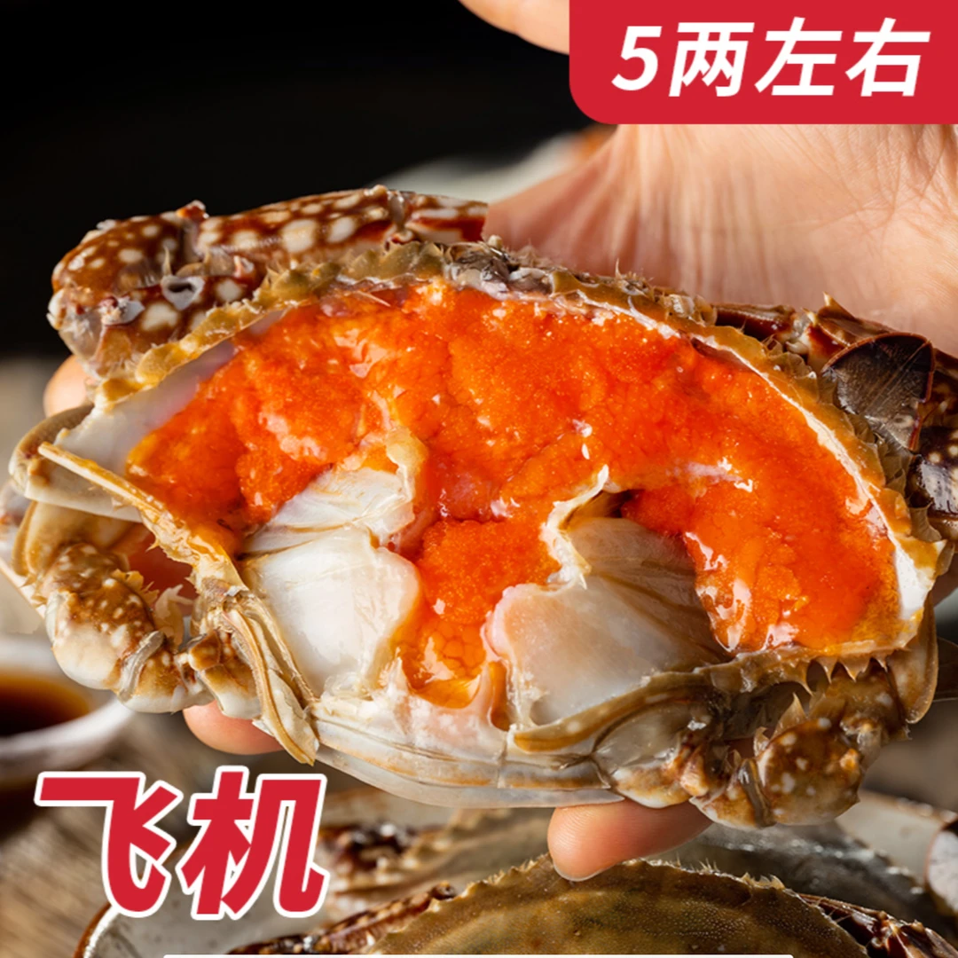 【精品红膏】遇上鲜舟山精品红膏呛蟹腌 5两左右/只  半斤 顺丰包邮