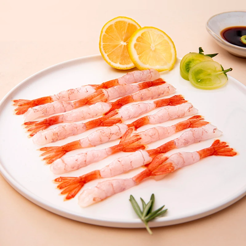 【直播】甜虾刺身即食虾14尾去头去壳北极甜虾超低温冷冻新鲜50g/盒