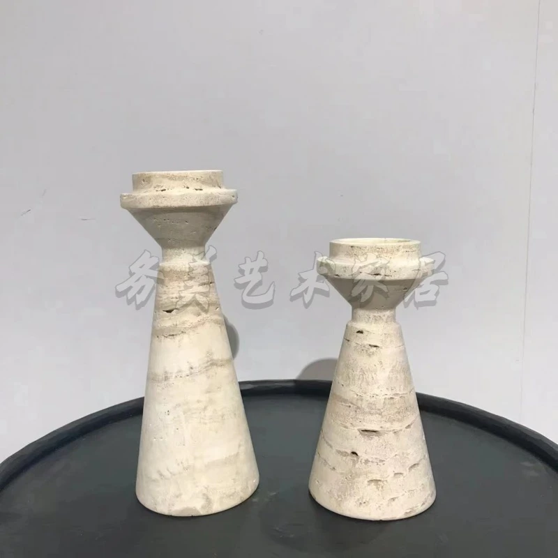 【务美艺术】大号柱子烛台小号柱子烛台桌面摆件（06188/06189）