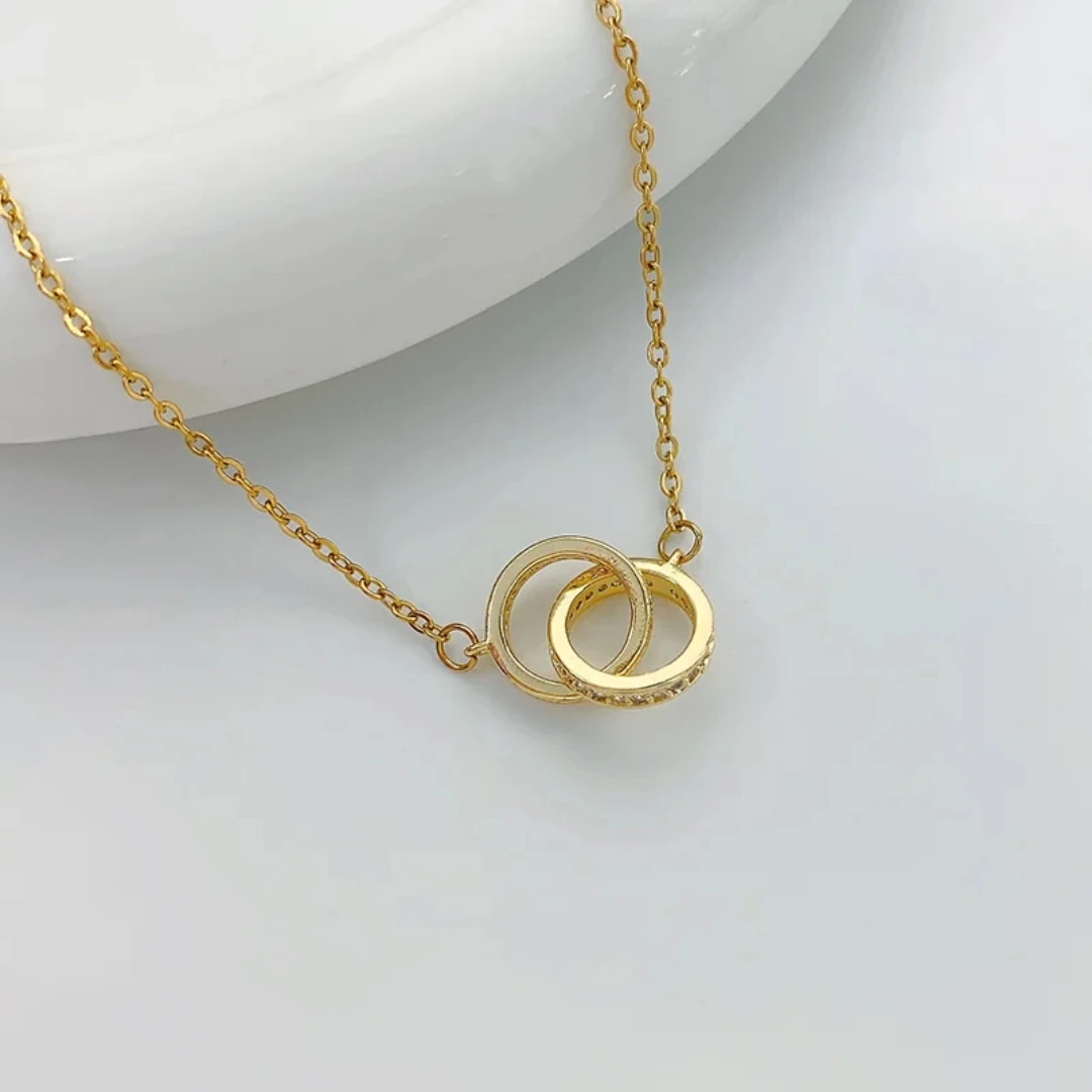 铜项链 【高端定制】经典双环扣项链