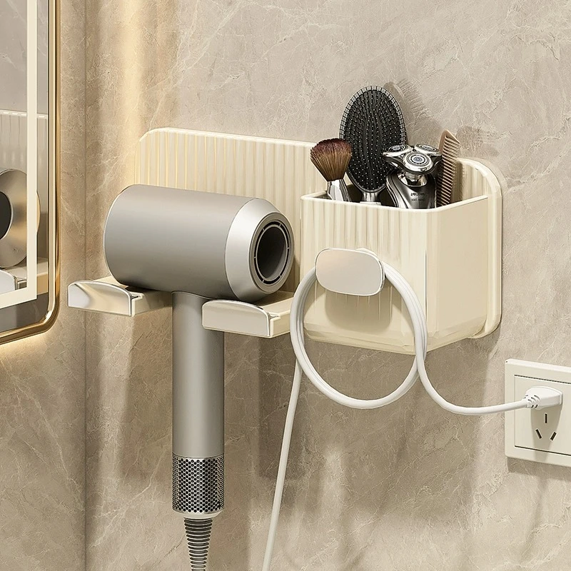 吹风机置物架免打孔卫生间壁挂电吹风支架浴室吹风筒收纳架子挂架